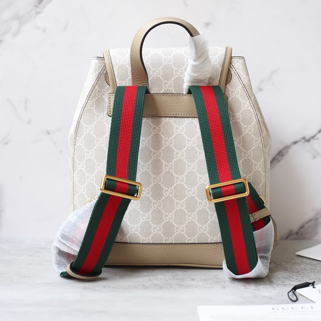 [TOP] GUCCI G*G Interlocking G Backpack - Cream