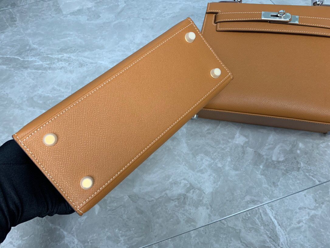 [TOP] HERMES Kelly Epsom Leather 25cm - Brown