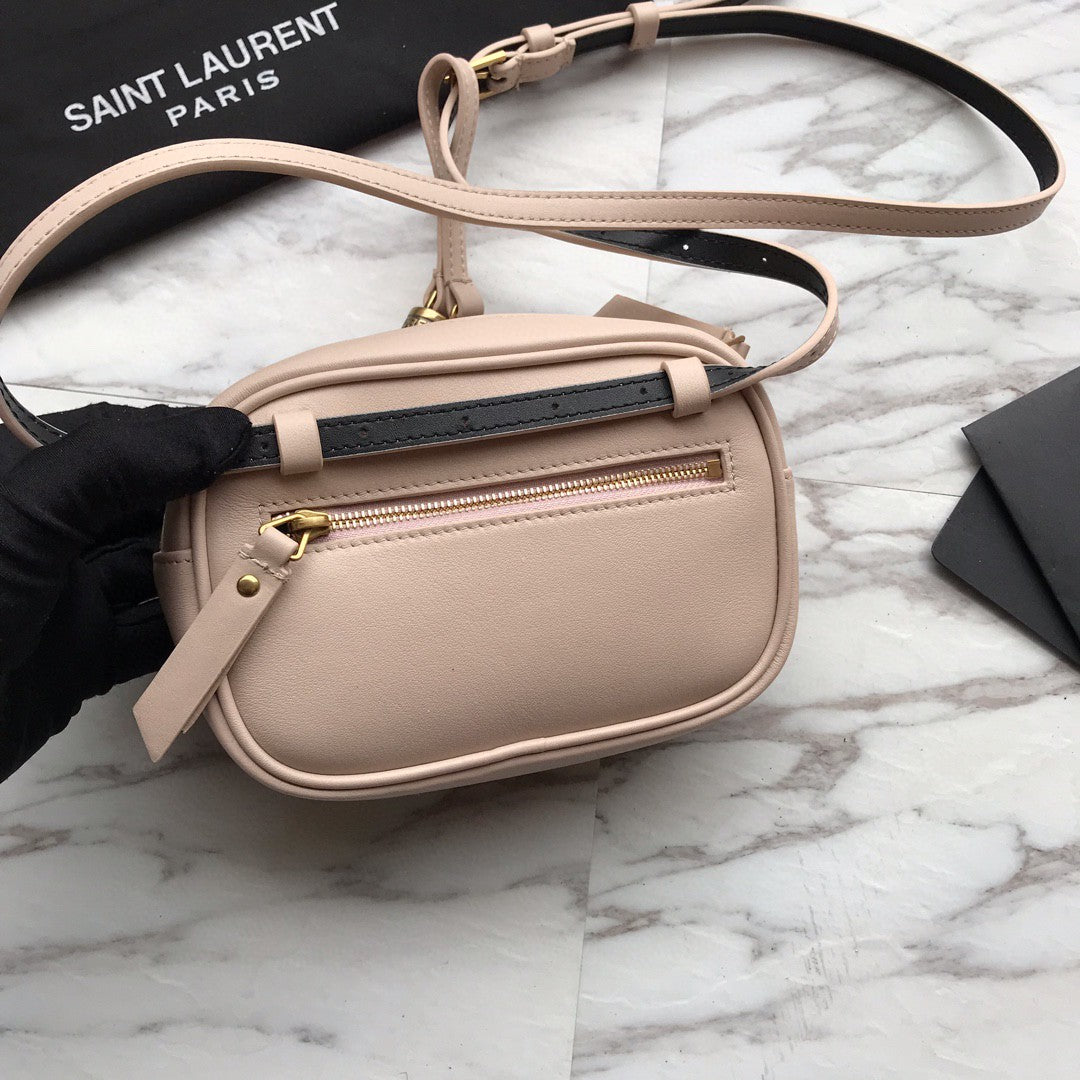 [TOP] Yves Saint Laurent YSL Loulou Belt Bag - Light Beige