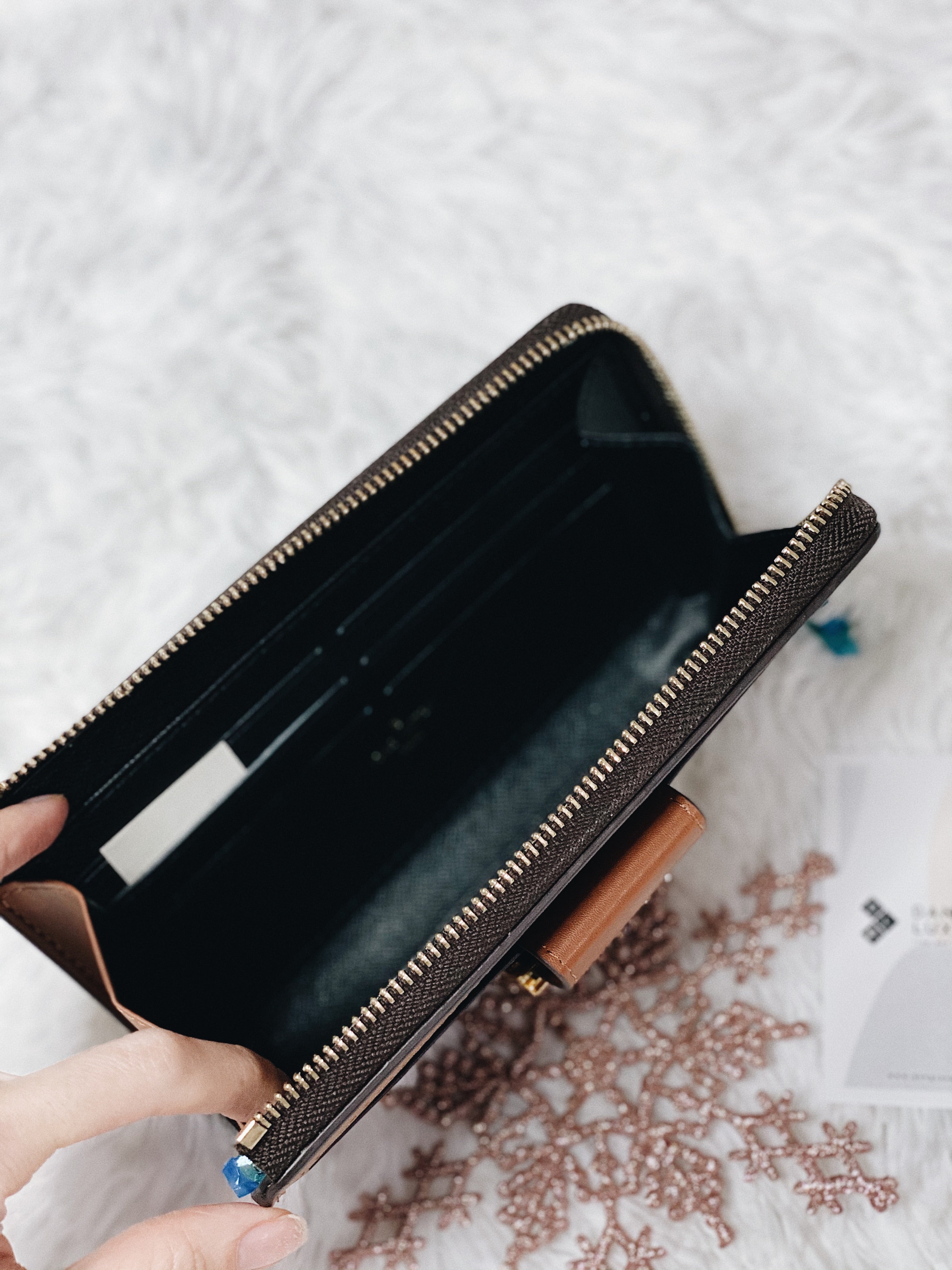 [TOP] Louis Vuitton LV LV Zippy Dauphine Monogram Canvas 19.5/11.5/2cm-Brown