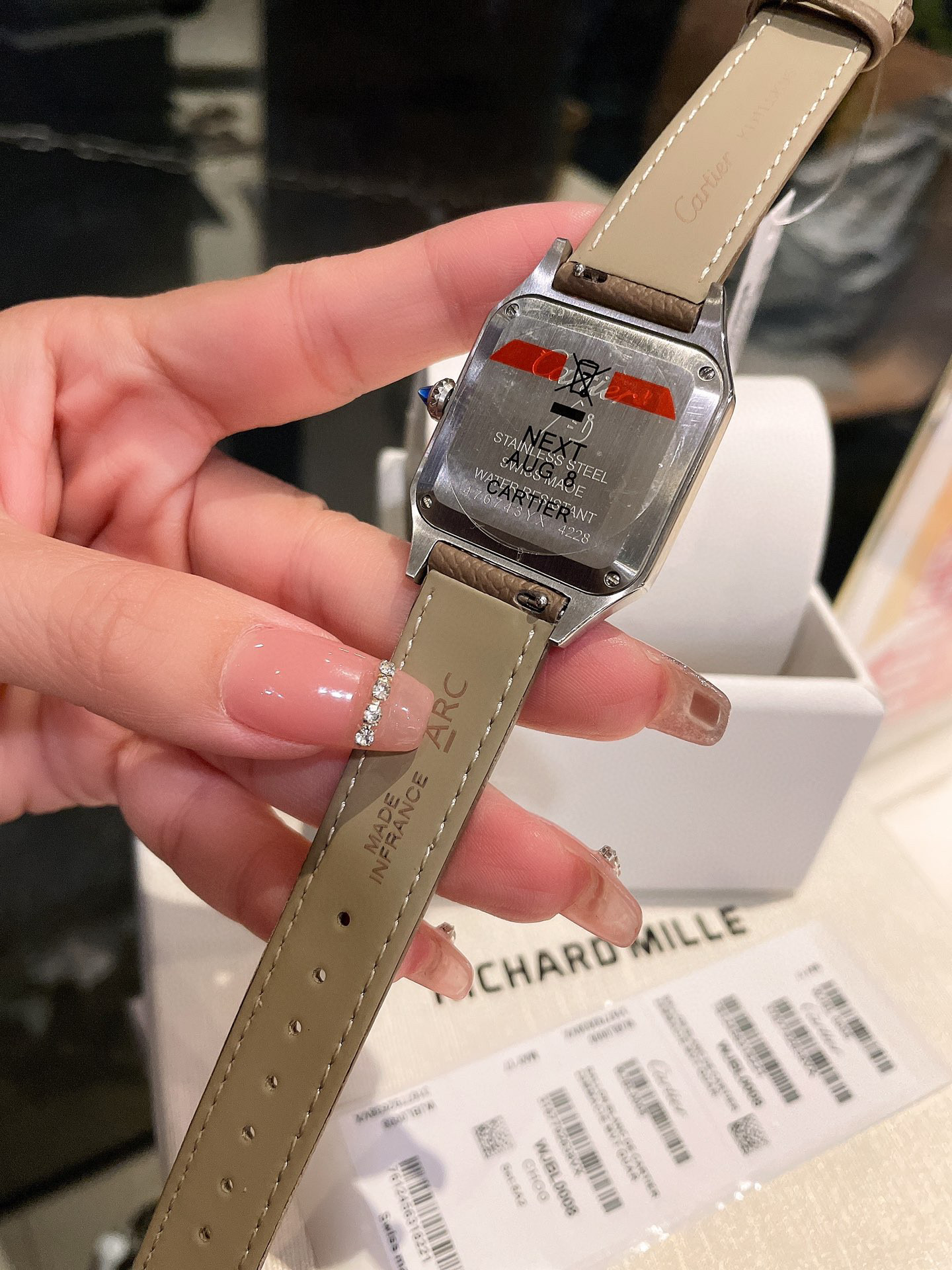 [TOP] Cartier Santos - Dumont Lady Watch Leather