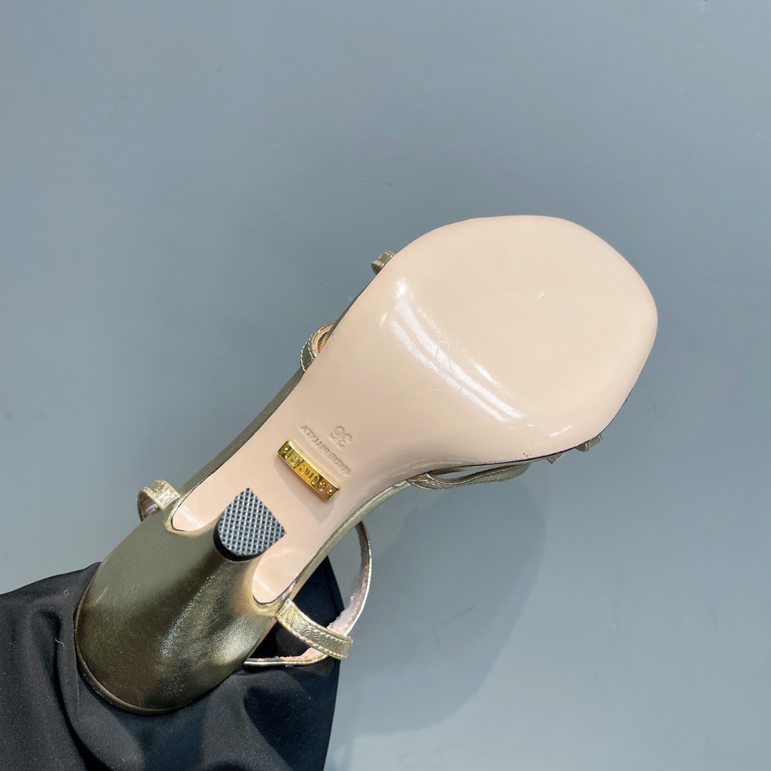 [TOP] GUCCI Woven Braid   Metal Buckle Sandals - Gold