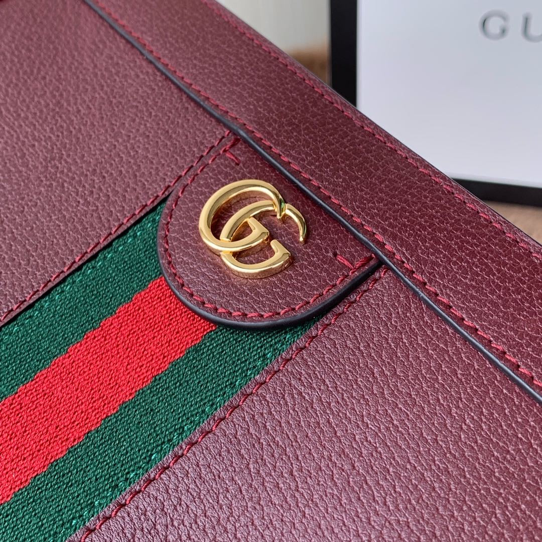 [TOP] GUCCI Ophidia Shoulder Bag Small - Burgundy