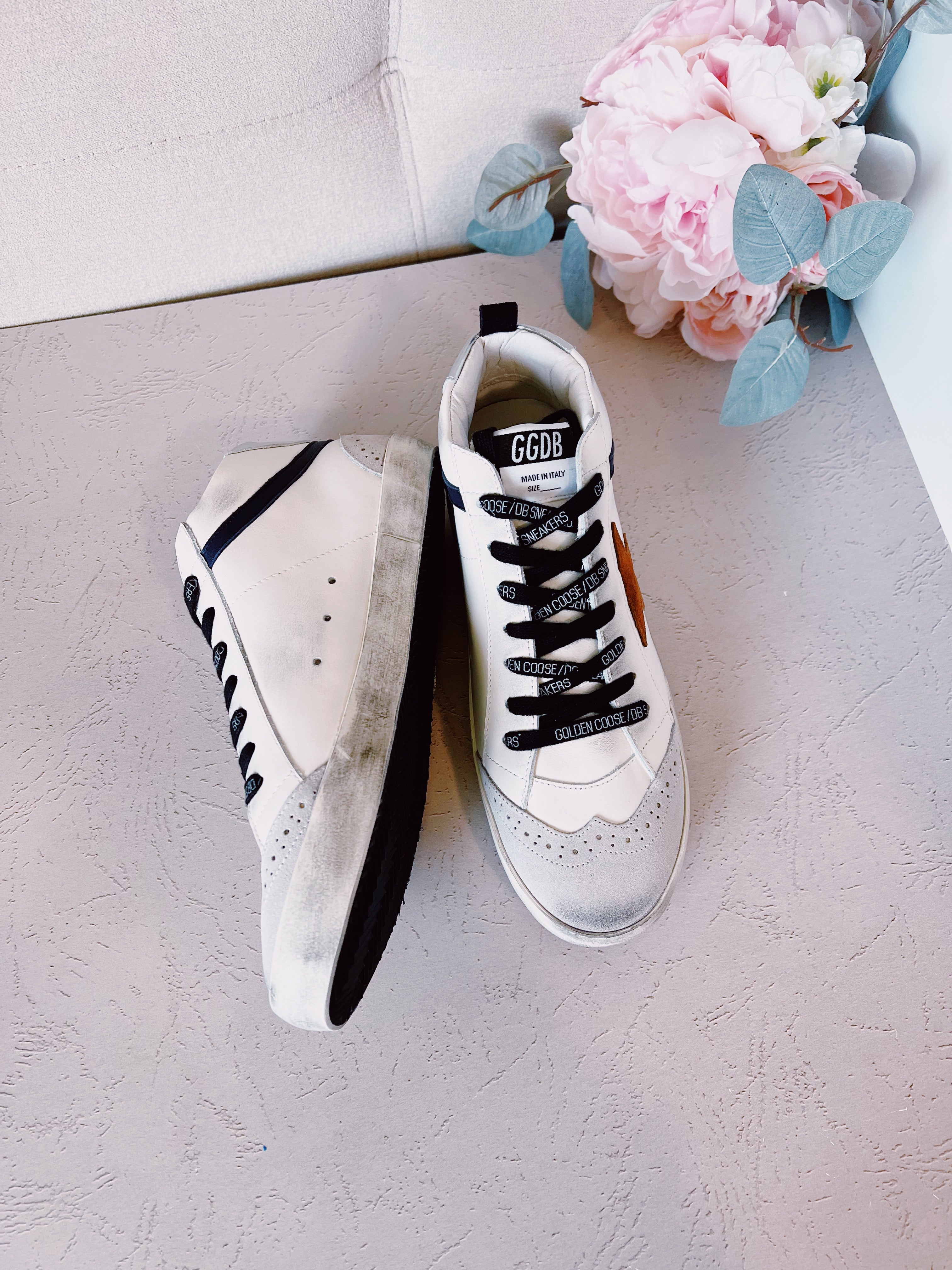 [TOP] GGDB High Top Sneakers - Brown Star