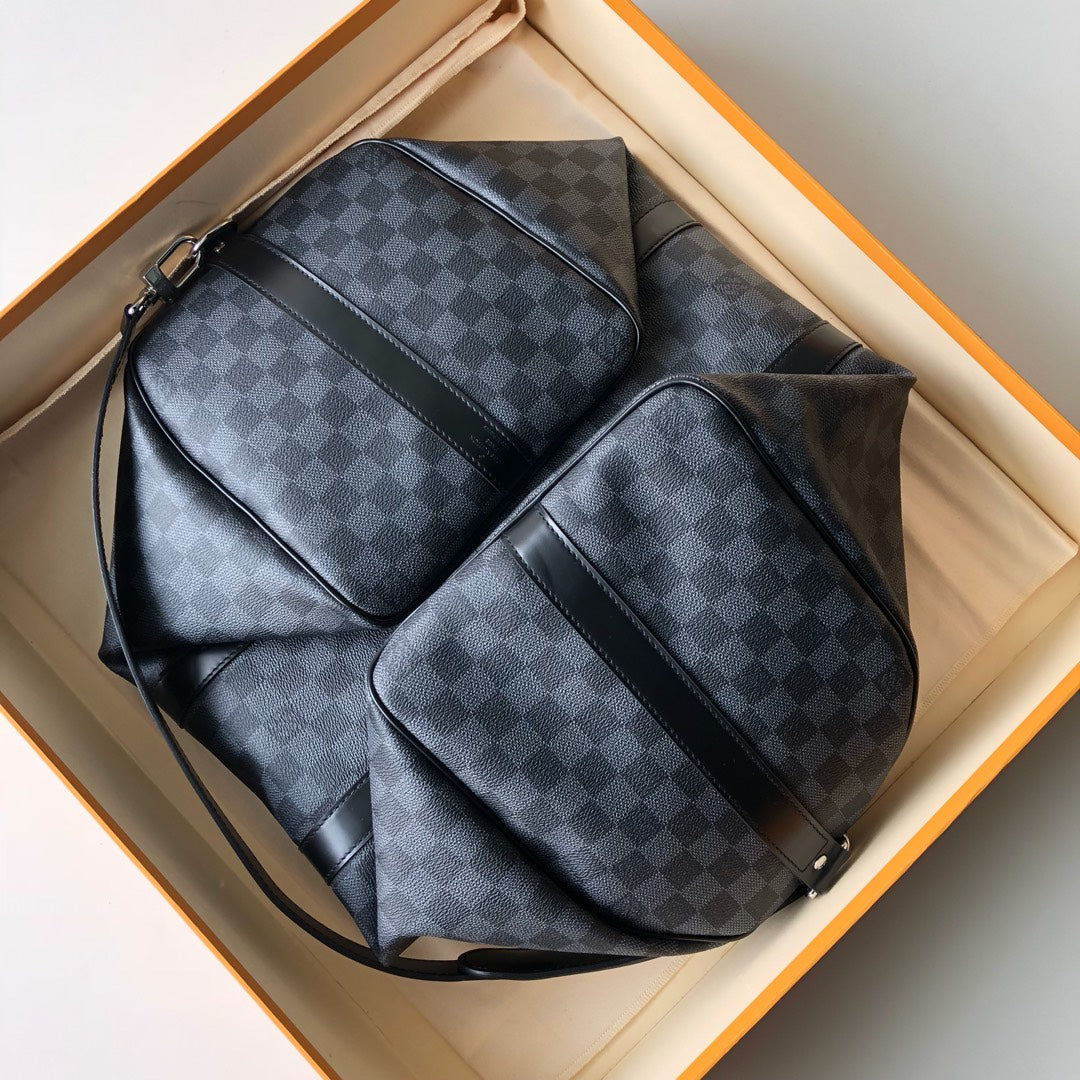 [TOP] Louis Vuitton LV  Keepall Travel Bag 45~50cm - Damier Graphite Black