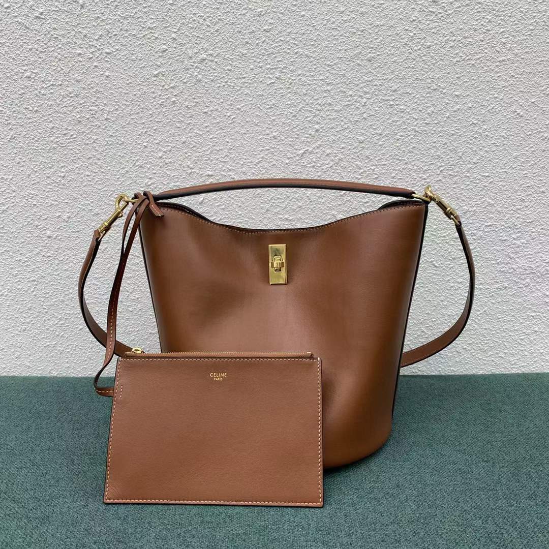 [TOP] CELINE Bucket 16 Bag - Brown