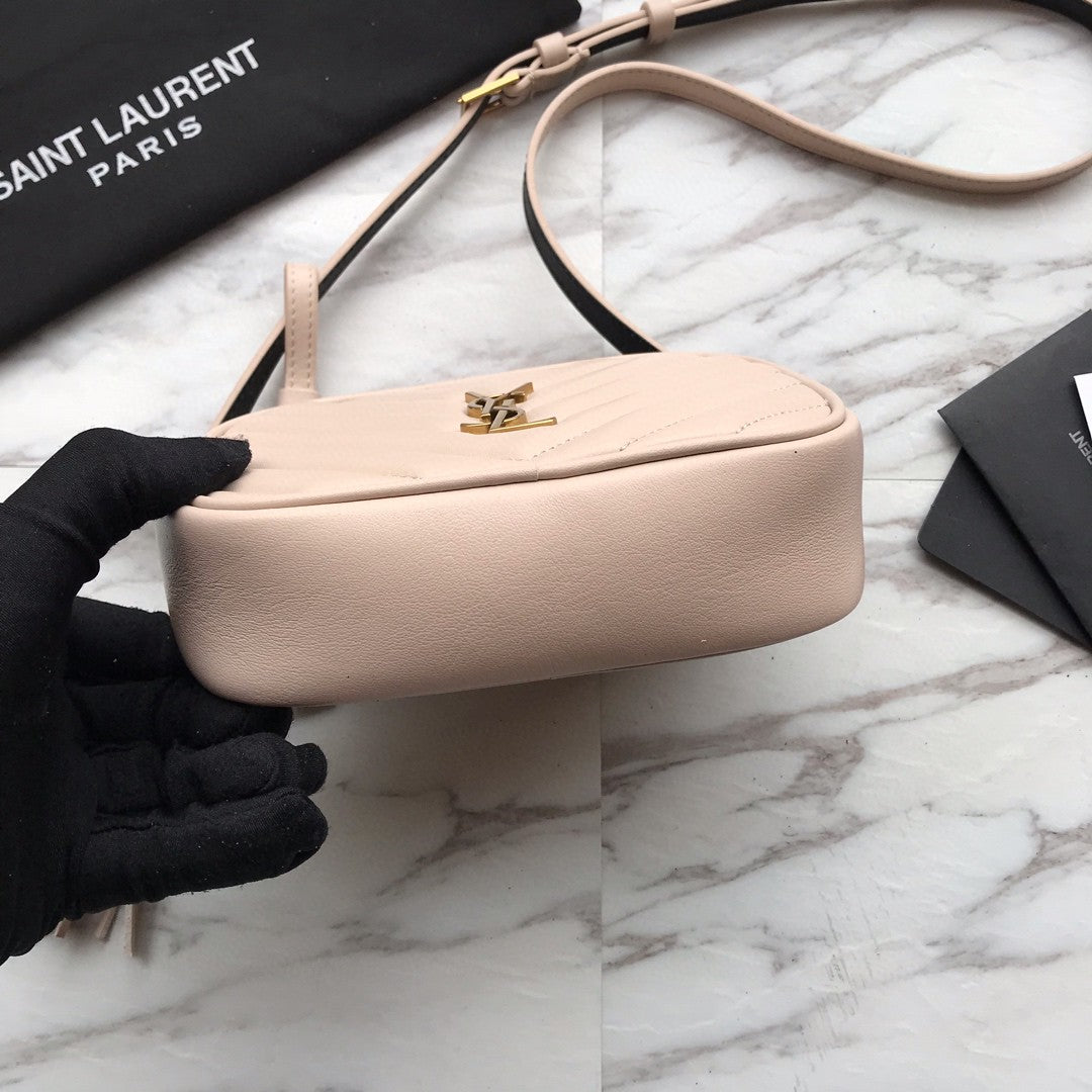 [TOP] Yves Saint Laurent YSL Loulou Belt Bag - Light Beige