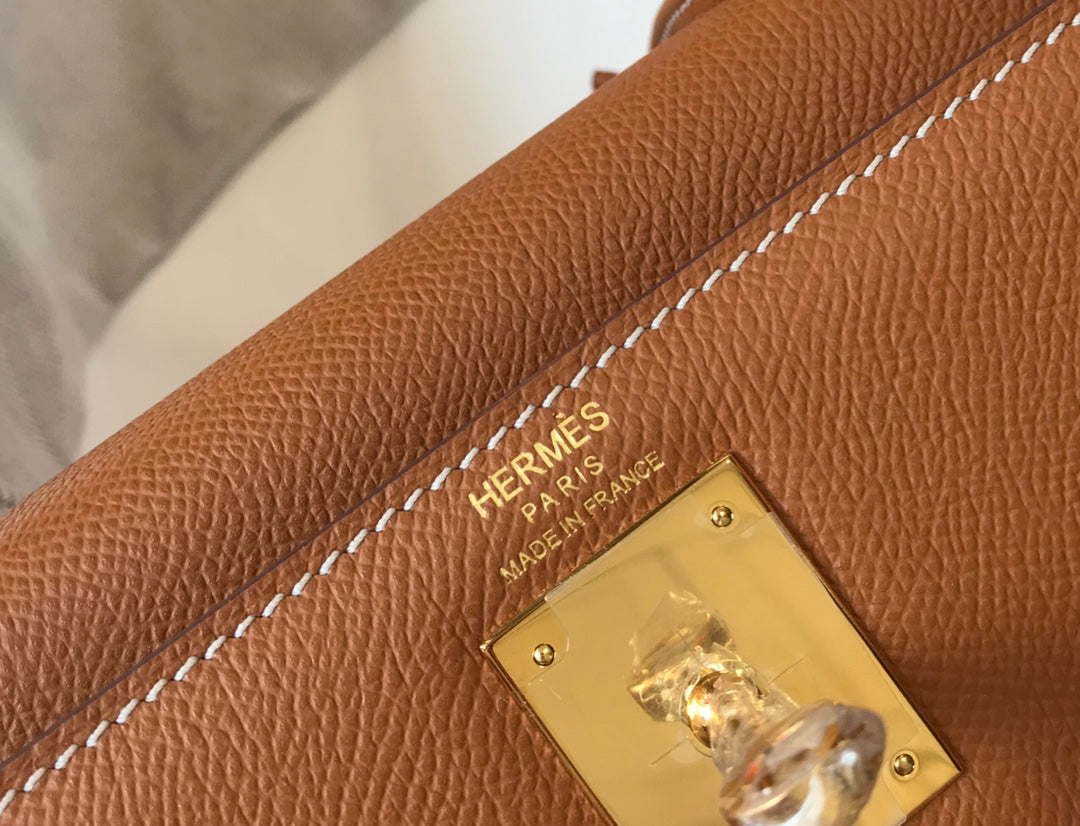 [TOP] HERMES  Kelly Epsom Leather 25cm - Brown & GHW
