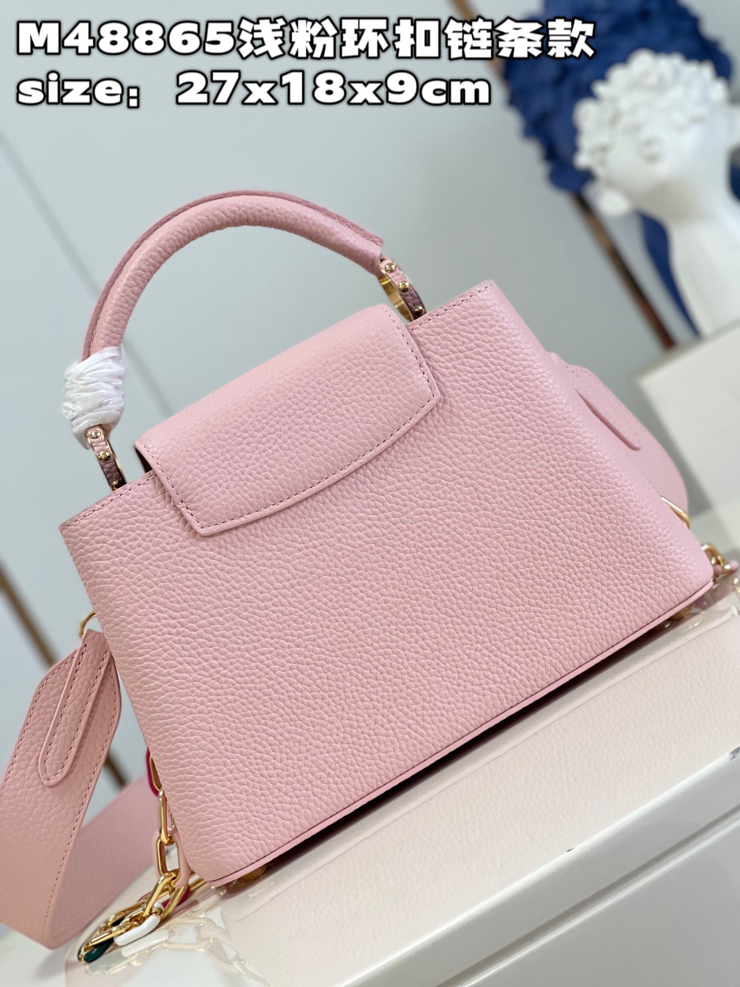 [TOP] Louis Vuitton LV Capucines Bag 3 Sizes- Pink