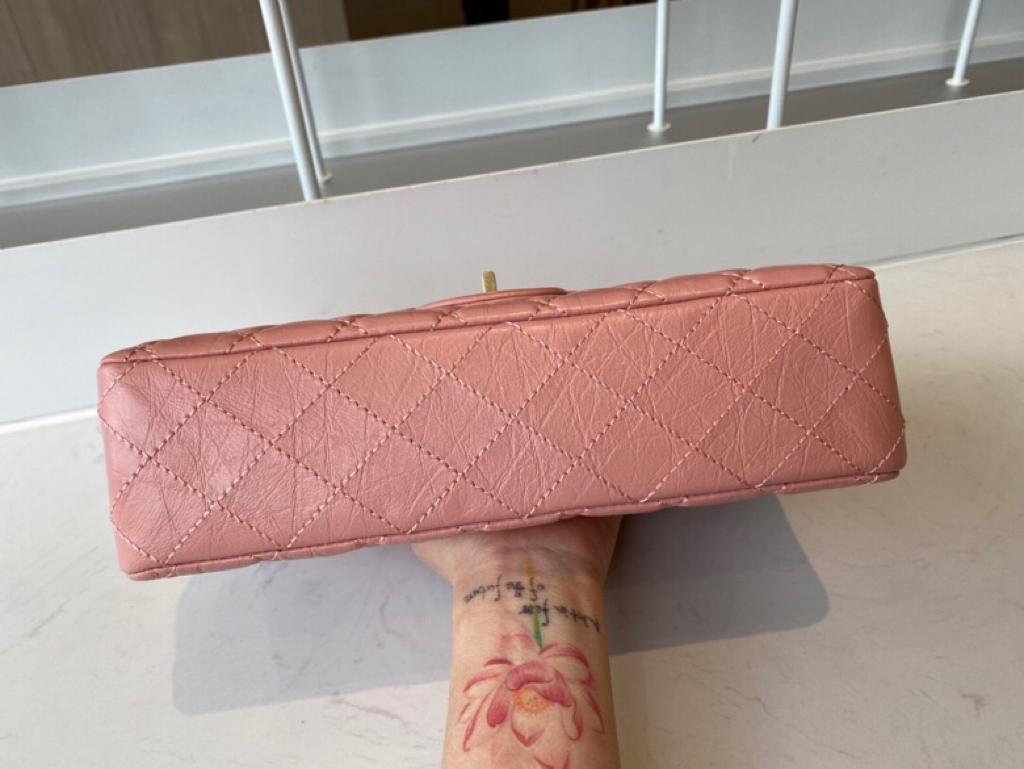 [TOP] CHANEL 2.55 Reissue Flap Bag Medium 24cm - Salmon Pink &GHW