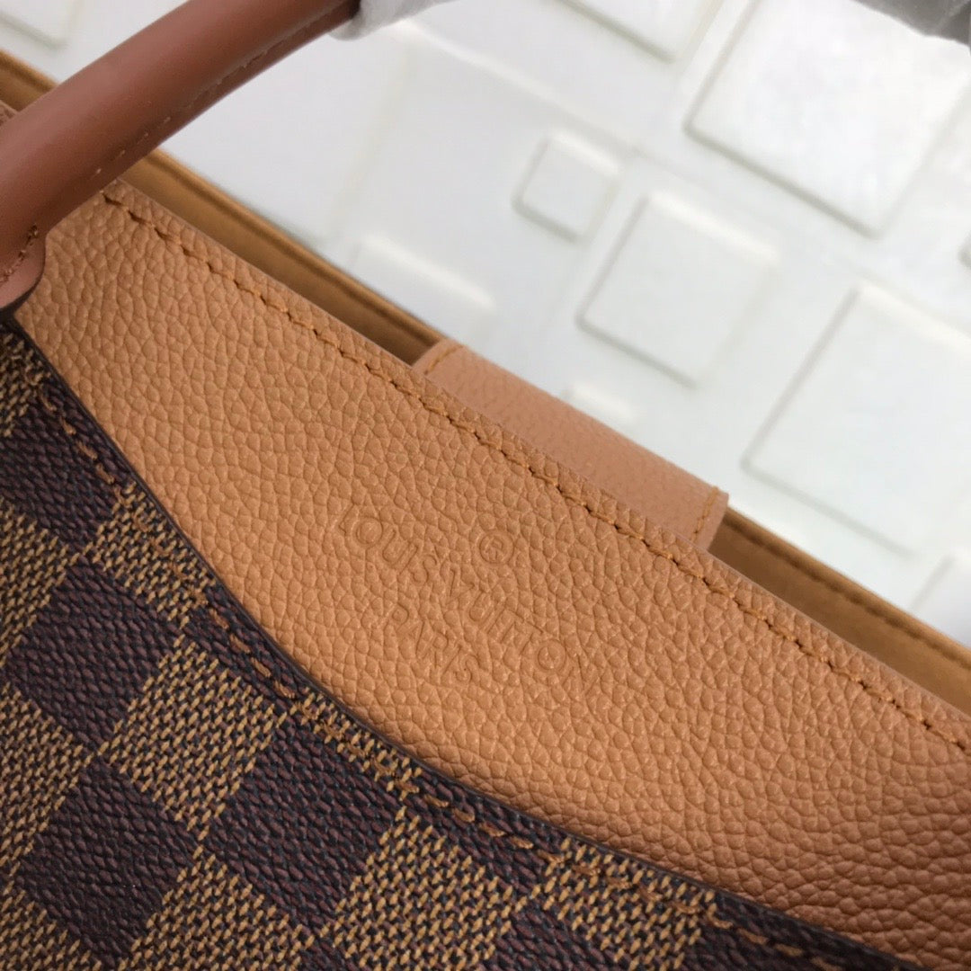 [TOP] Louis Vuitton LV L*V Damier Ebene Riverside 36 x 25.1  x 14.9 cm- Brown