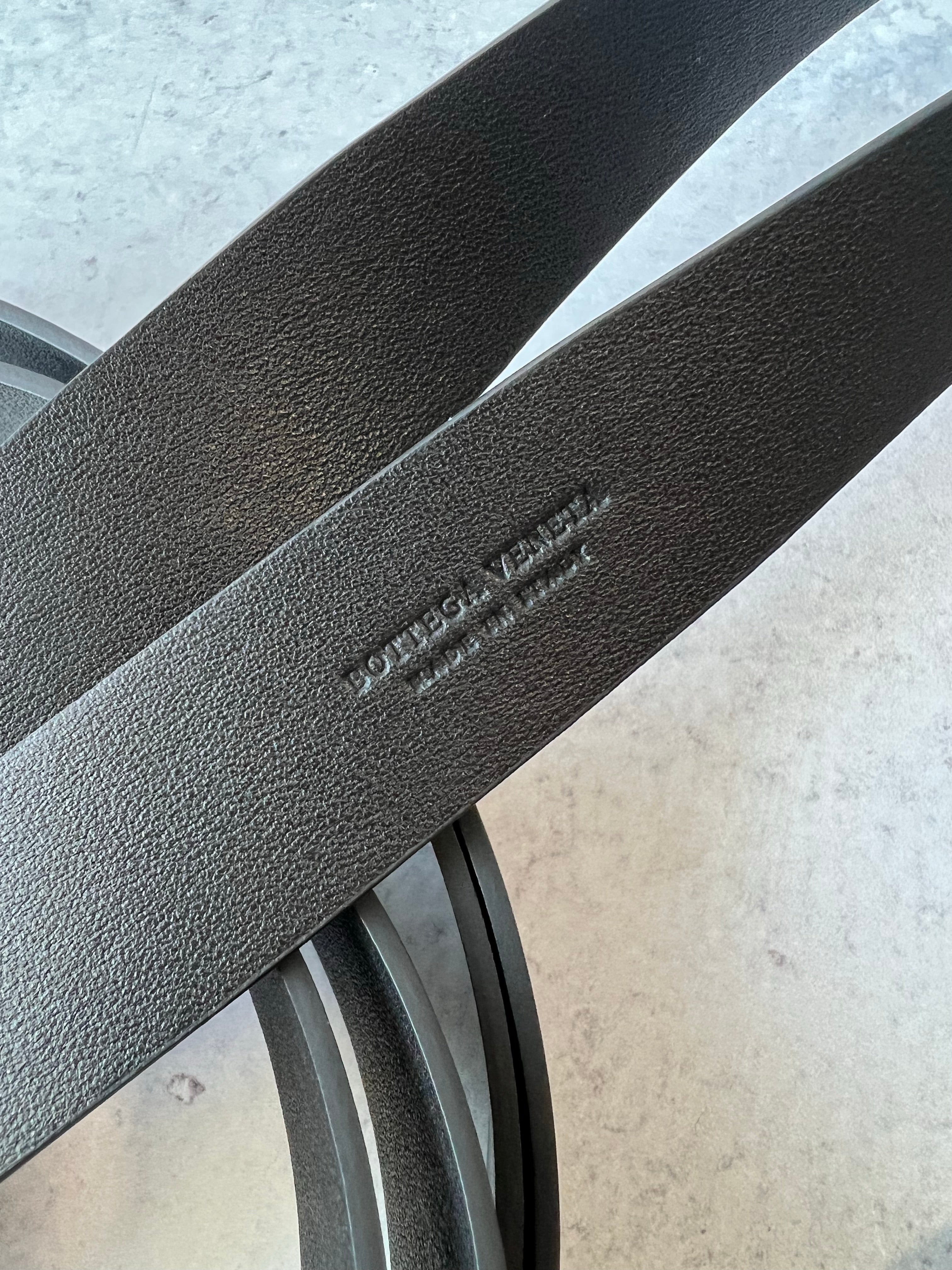 [TOP] Bottega Veneta BV  Horsebit Belt - Black