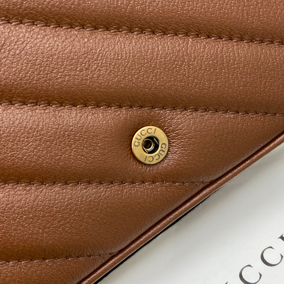 [TOP] GUCCI Marmont Bag Super Mini 16.5cm - Brown