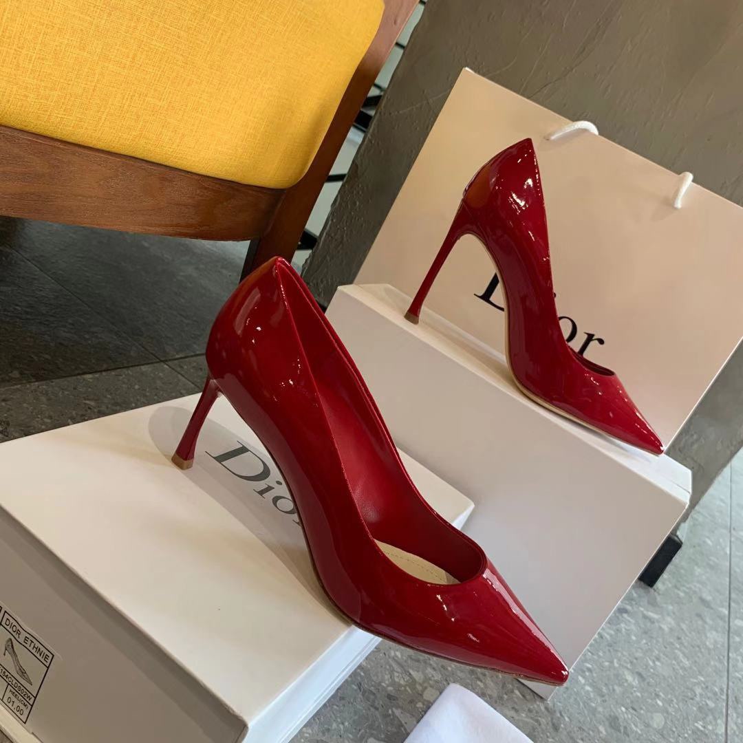 [TOP] Christian Dior Patent Leather High heel - Red