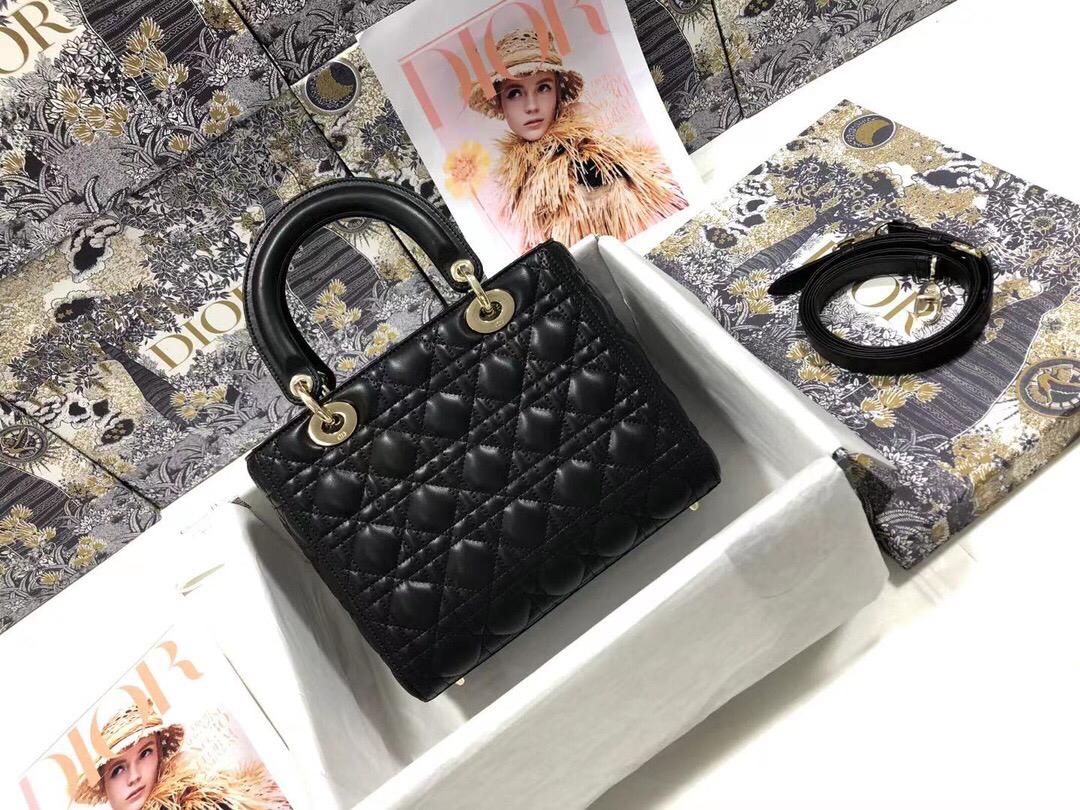[TOP] Christian Dior Lady Christian Dior Bag Medium - Black