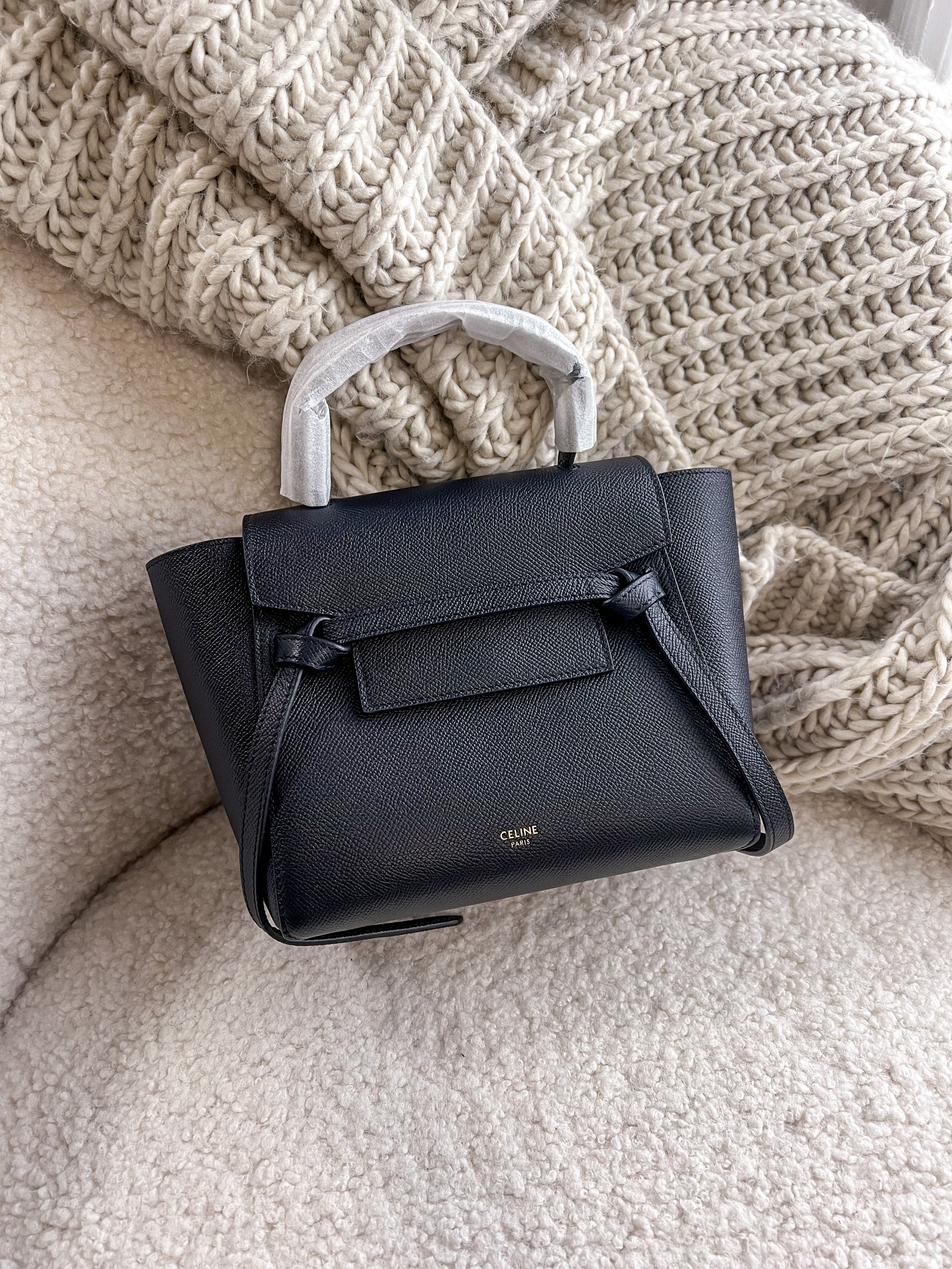 [TOP] CELINE Nano Belt Bag - Deep Navy Black