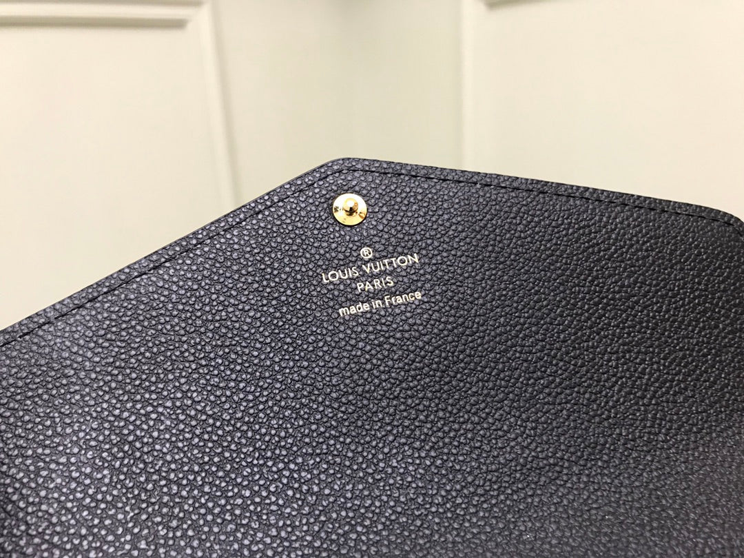 [TOP] Louis Vuitton LV  Sarah Empreinte Wallet 19 x 10 x 2 cm- Black