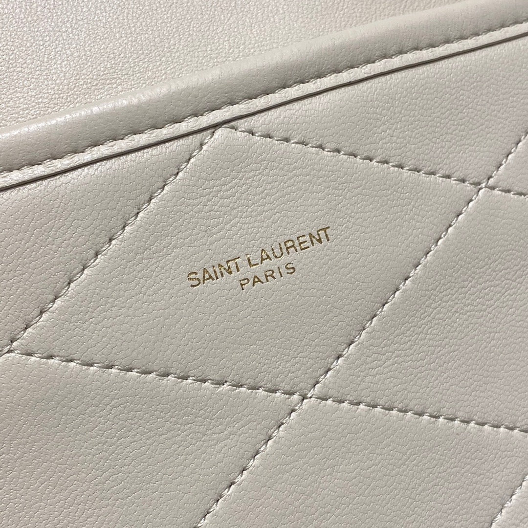 [TOP] Yves Saint Laurent YSL Small Le Maillon Chain Bag - Cream