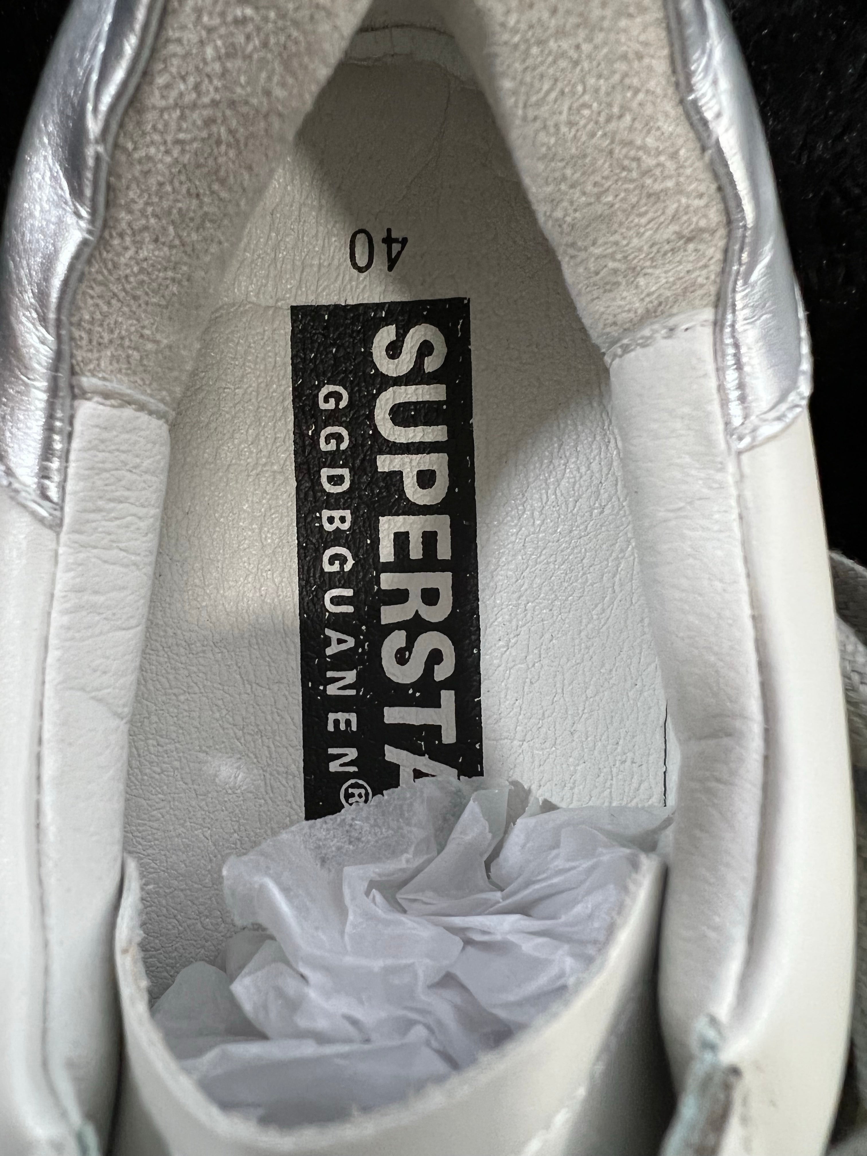 [TOP] GGDB Sneakers Low Top - White + Silver + Glitery Star