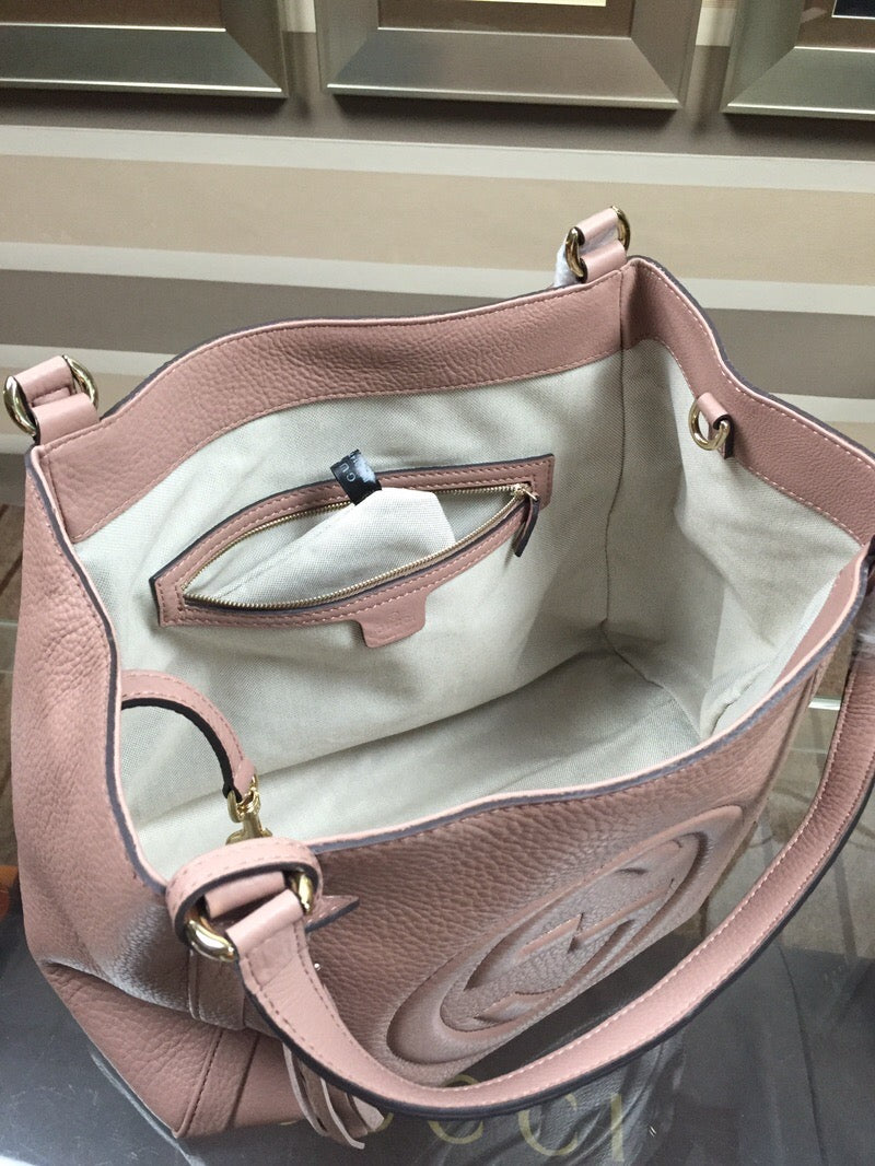 [TOP] GUCCI GG Soho Shoulder Bag 35x29x17cm - Pink