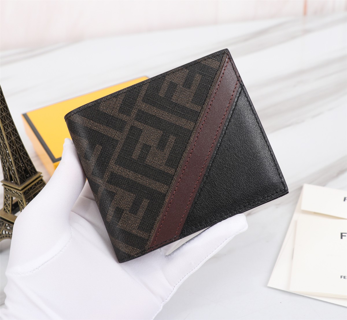 [TOP] FENDI PVC Leather Wallet