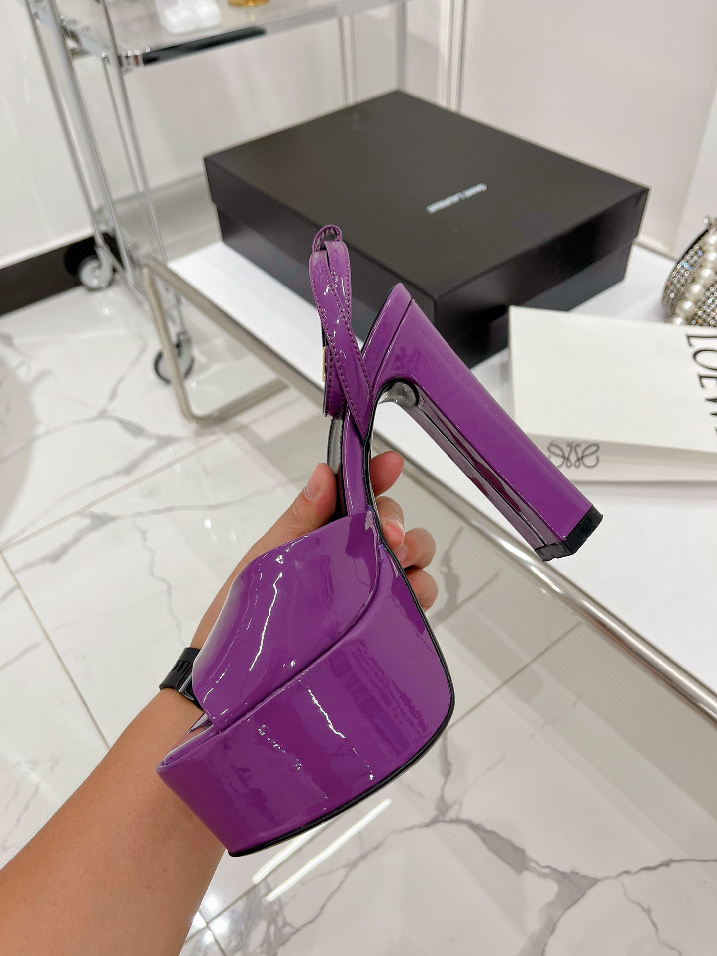 [TOP] Yves Saint Laurent YSL Saint Laurent Patent Leather Heels 16.5cm - 4 Colours