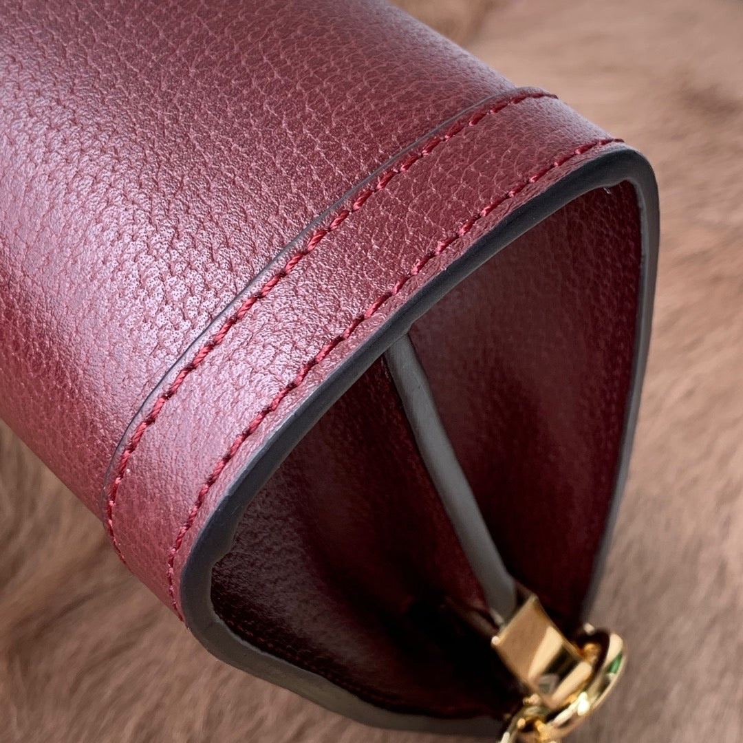 [TOP] GUCCI Ophidia Shoulder Bag Small - Burgundy