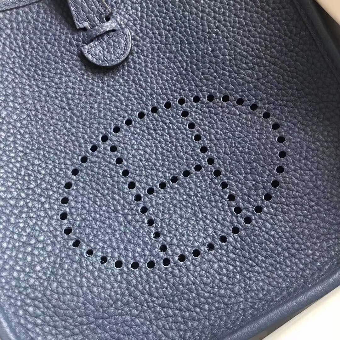 [TOP] HERMES Evelyn Bag 16cm - Navy Blue & PHW