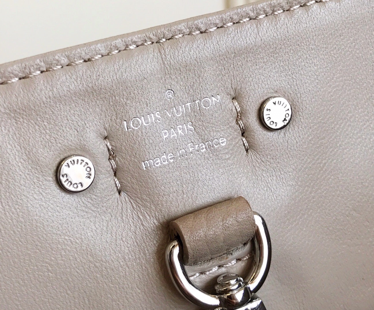 [TOP] Louis Vuitton LV  Silver Taurillon Pernelle Tote 35×25×15cm-Grey