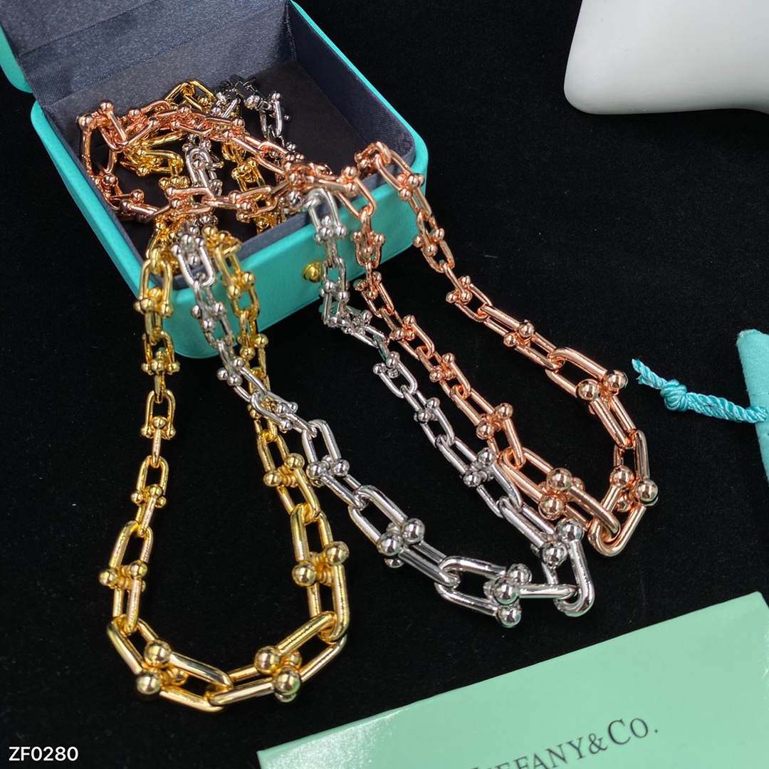 [TOP] Tiffany & Co. Bold Graduated Link Necklace