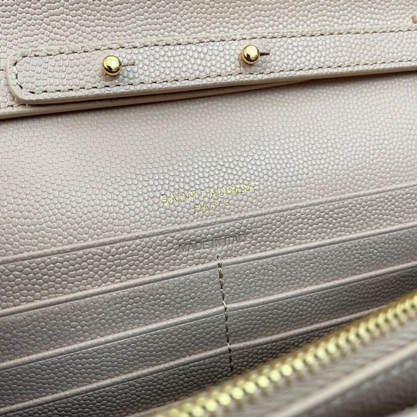 [TOP] Yves Saint Laurent YSL WOC Grainy Leather - Pink w GHW