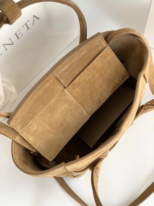 [TOP] Bottega Veneta BV Mini Arco 29 Sude Bag - Brown