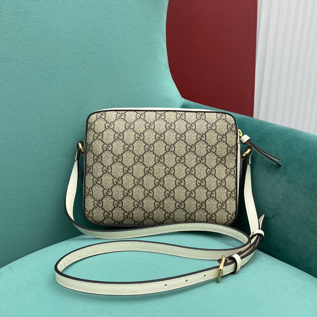 [TOP] GUCCI Horsebit 1955 Bag Small - White