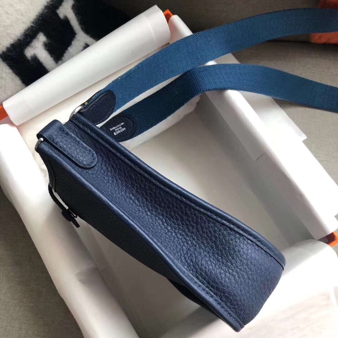 [TOP] HERMES Evelyn Bag 16cm - Navy Blue & PHW