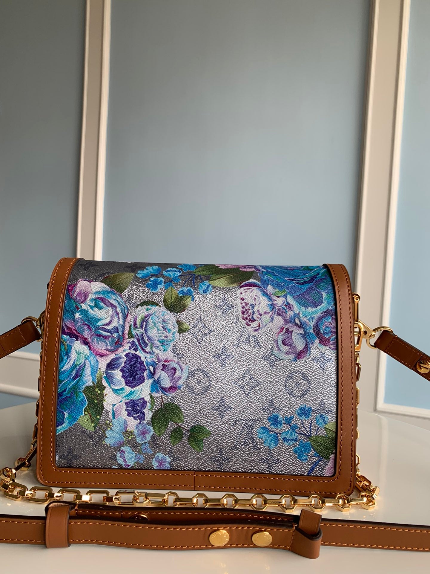 [TOP] Louis Vuitton LV Dauphine MM Autres Toiles Monogram 25x17x10.5 cm-Brown