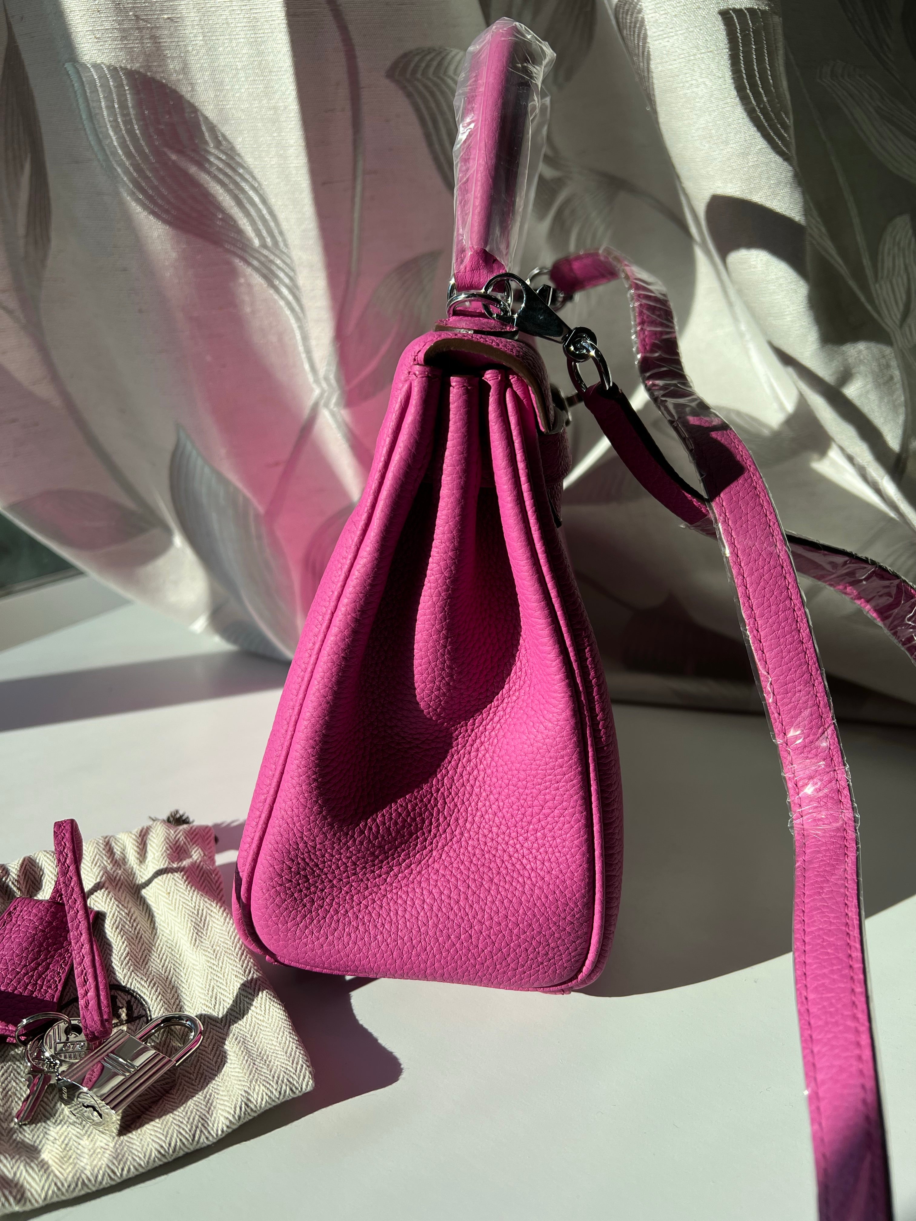 [TOP] HERMES Kelly Togo Leather 25cm - Rose Pourpre