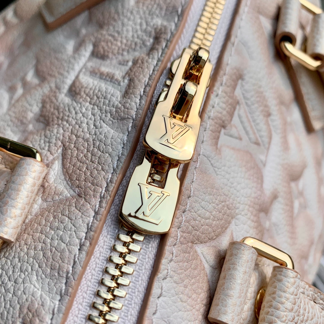 [TOP] Louis Vuitton LV  Speedy 20 Empreinte Stardust 20x13.5x12cm - Beige Clair