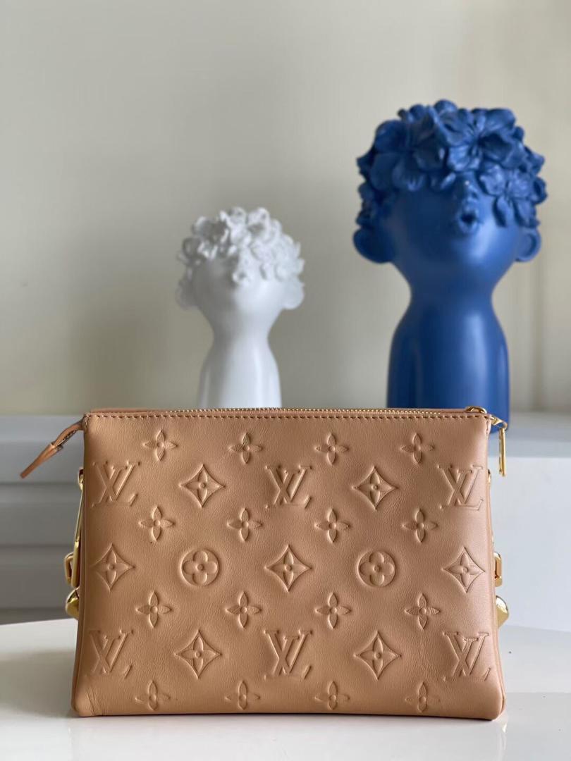 [TOP] Louis Vuitton LV Coussin Bag 22x17x8cm/26x20x12cm - Dark Beige