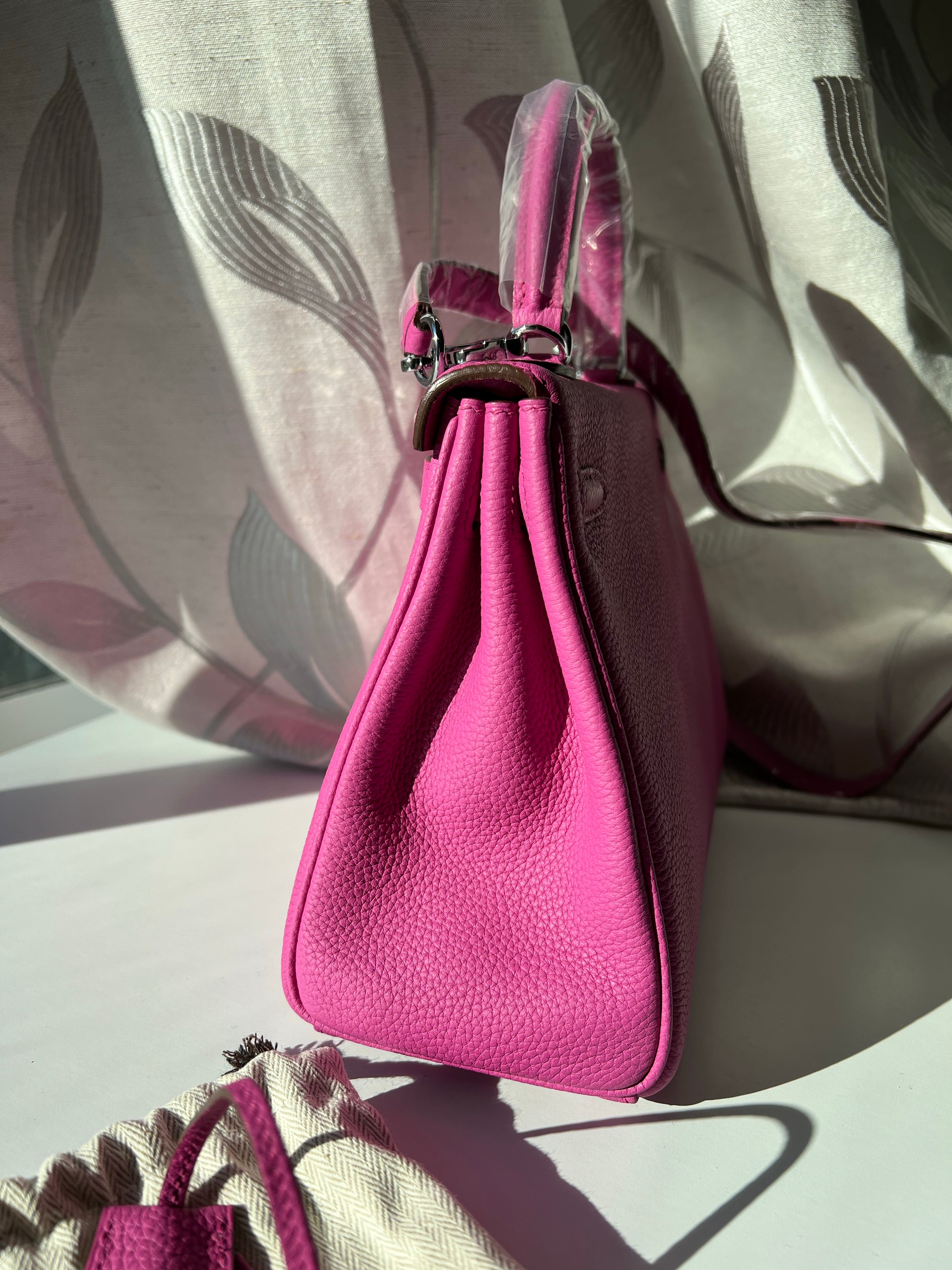 [TOP] HERMES Kelly Togo Leather 25cm - Rose Pourpre