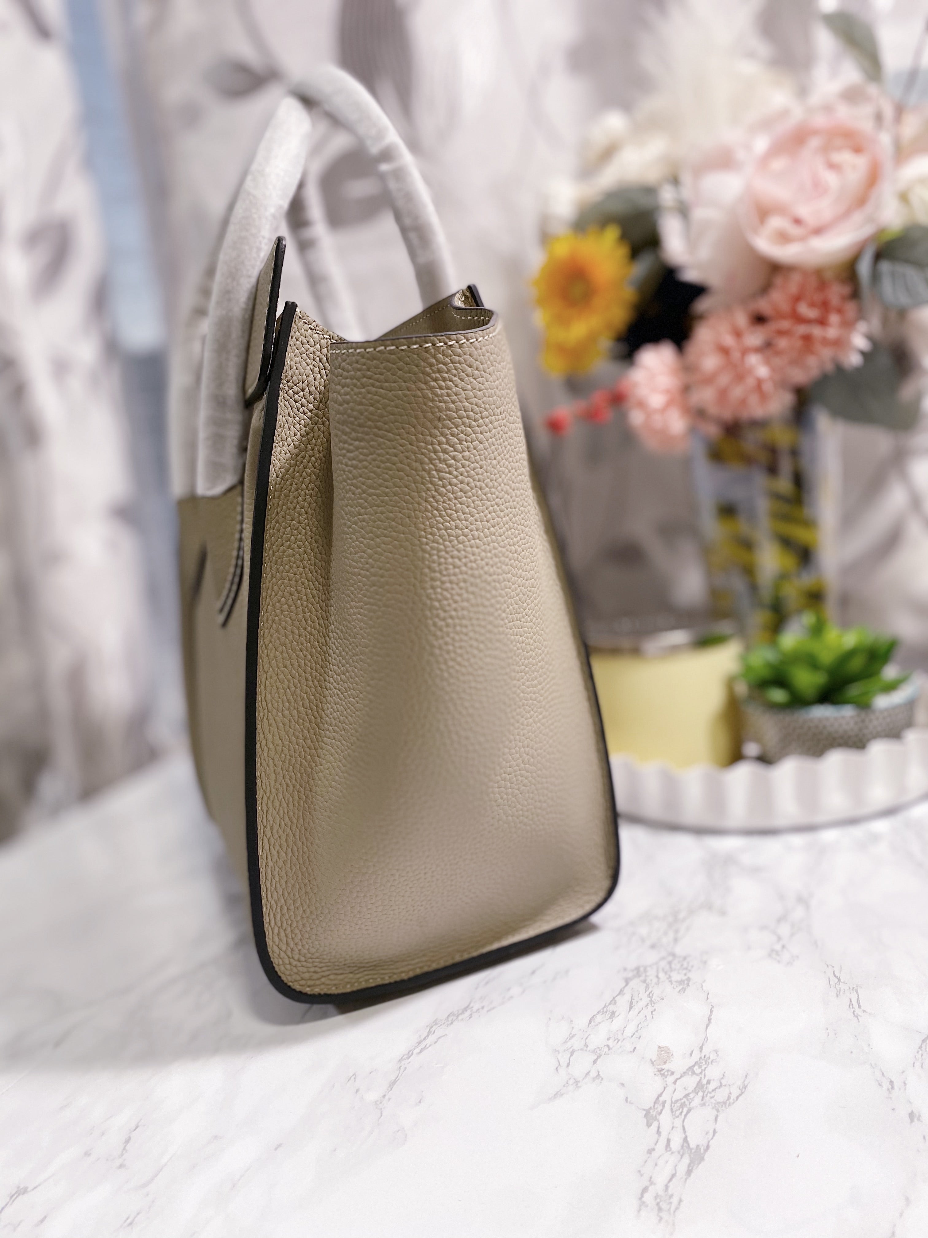 [TOP] CELINE Micro Luggage Hanbag 26x26x14cm   - Tan