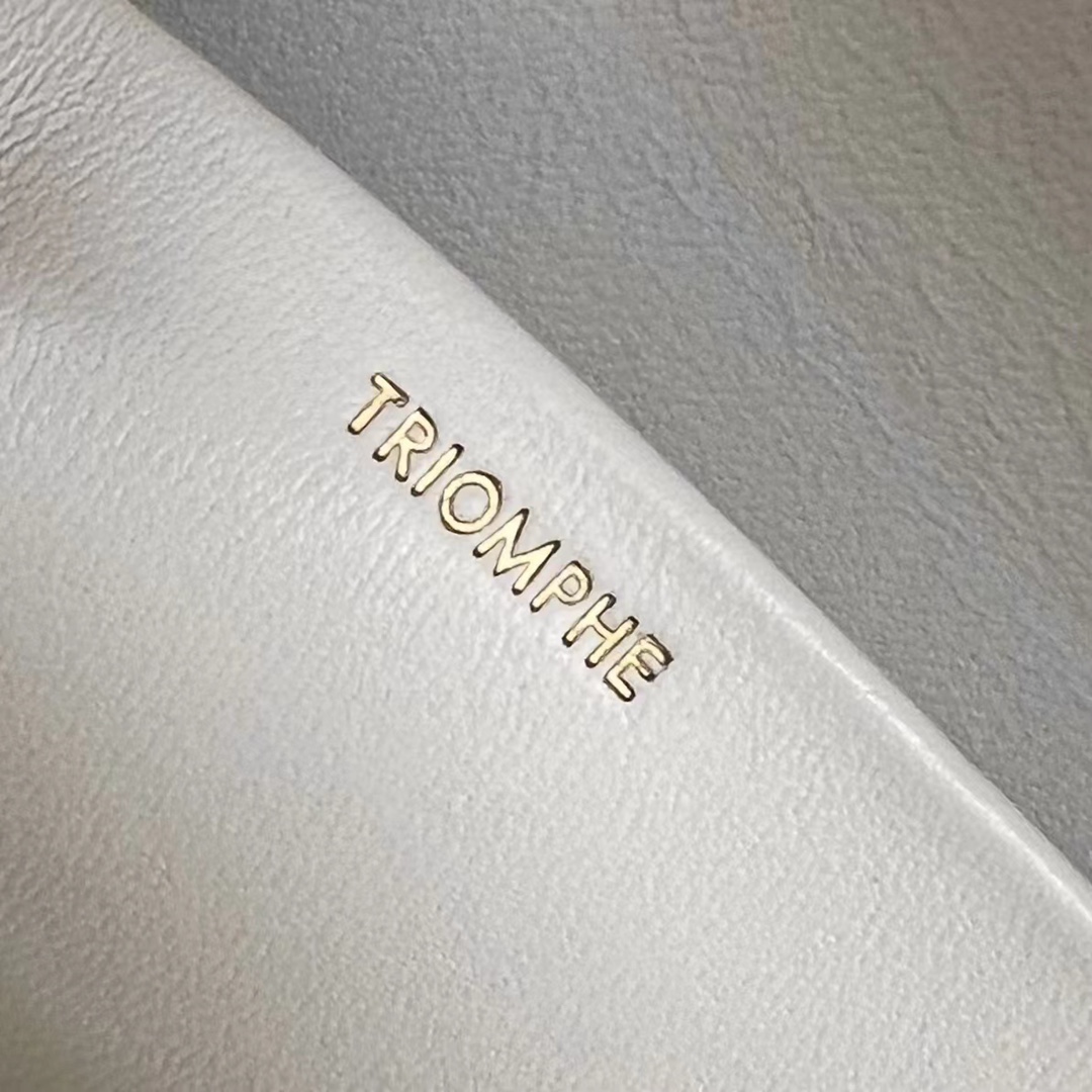 [TOP] CELINE Triomphe Shoulder Bag  21x11x4cm - White