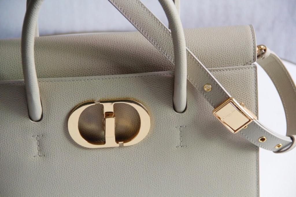 [TOP] Christian Dior Large St Honoré Tote Bag Grained Calfskin - Apricot