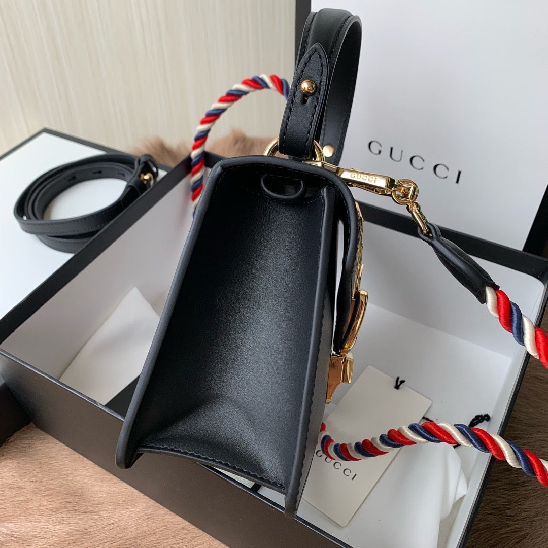 [TOP] GUCCI G*G Sylvie Leather Bag - Black