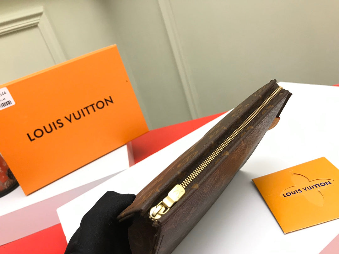 [TOP] Louis Vuitton LV Toilery Pouch Monogram 19/15/6cm-Brown
