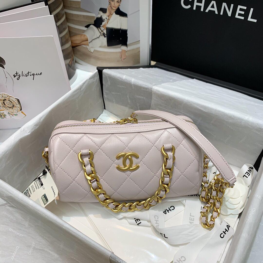[TOP] CHANEL Bowling Bag  Mini - Light Pink