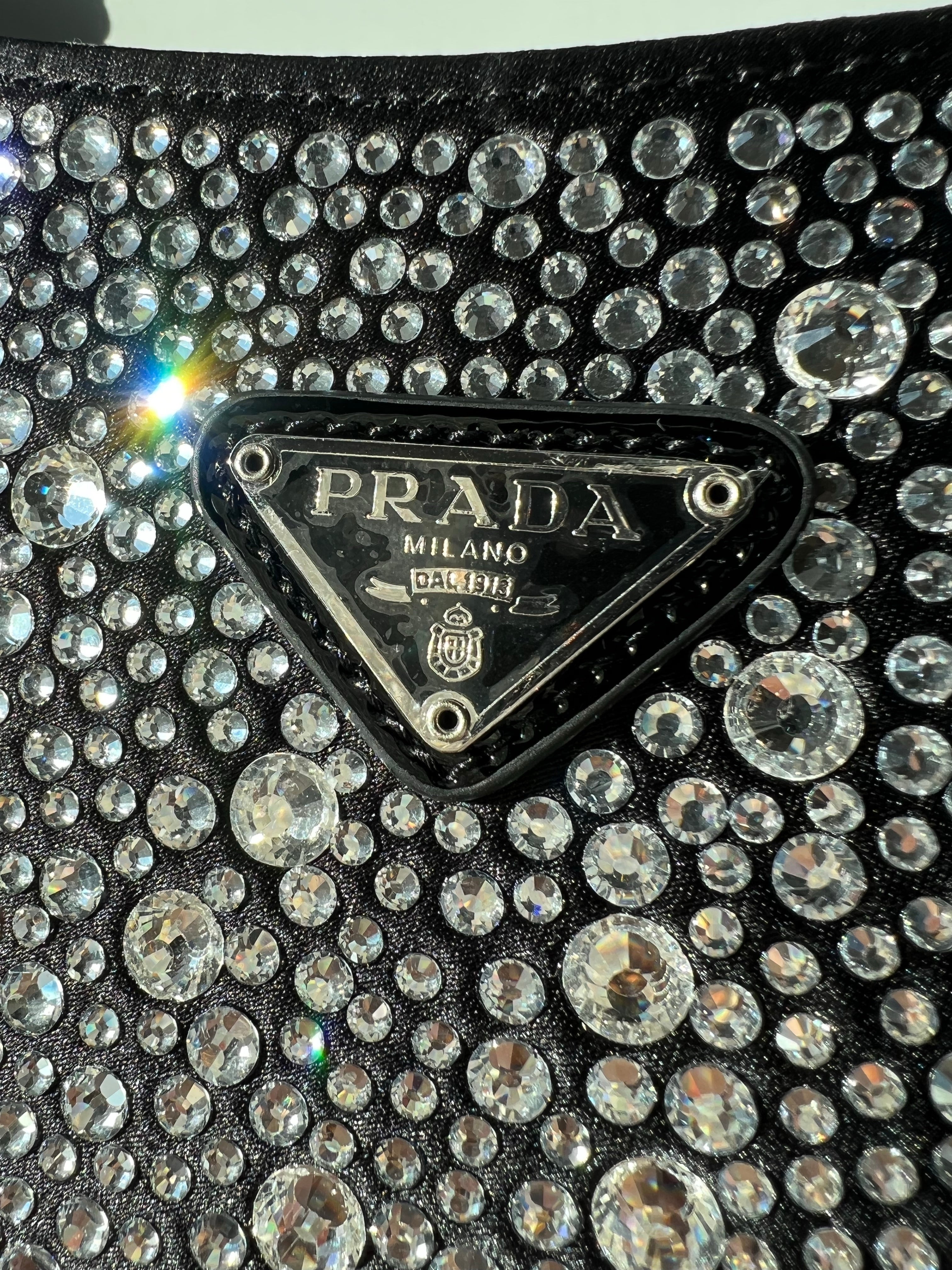 [TOP] PRADA Cleo Holiday Bag Crystal - Black