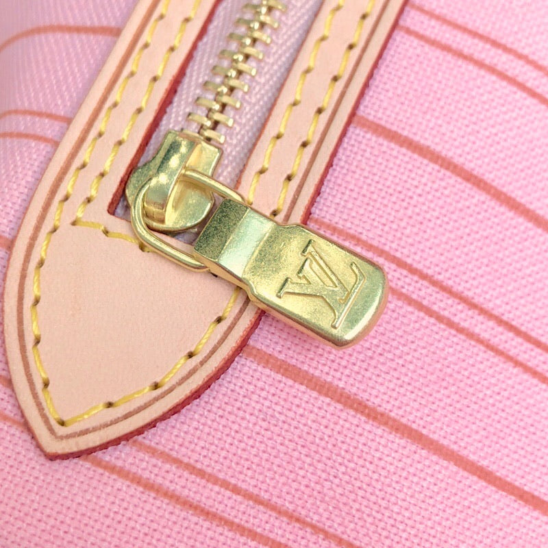 [TOP] Louis Vuitton LV  Damier Azur Canvas Neverfull MM 32x17x28cm - ROSE BALLERINA