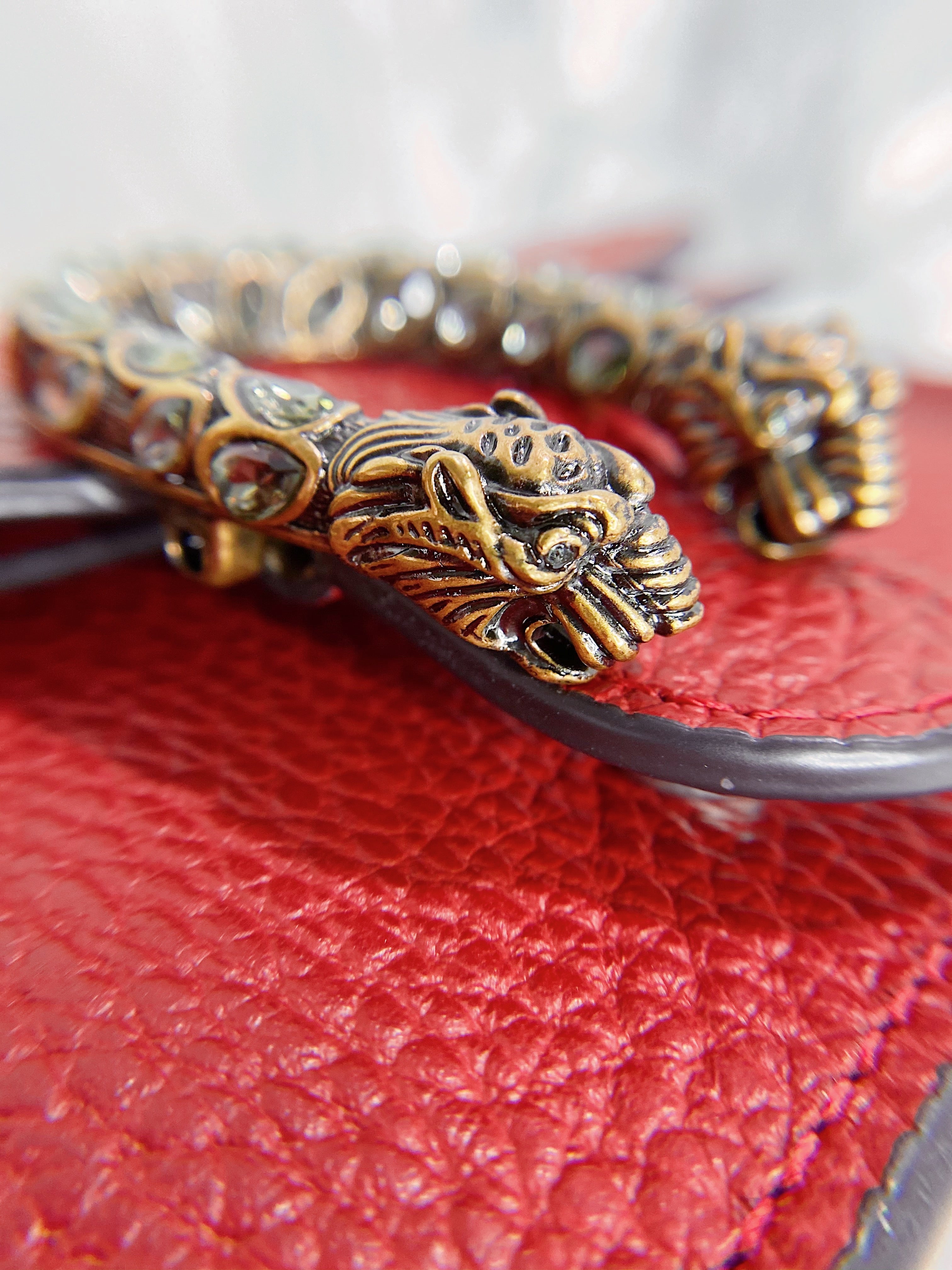 [TOP] GUCCI Dionysus Bag Leather Super Mini 16.5cm - RED