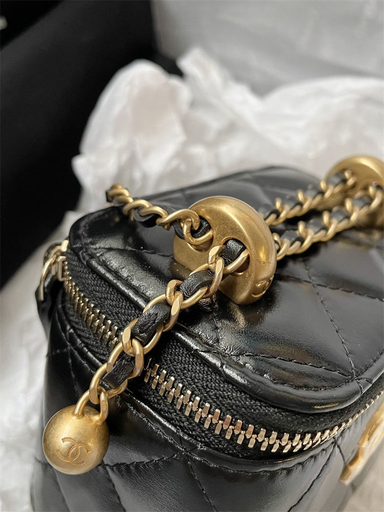 [TOP] CHANEL Mini Vanity Case Perfect Fit Bag - Black