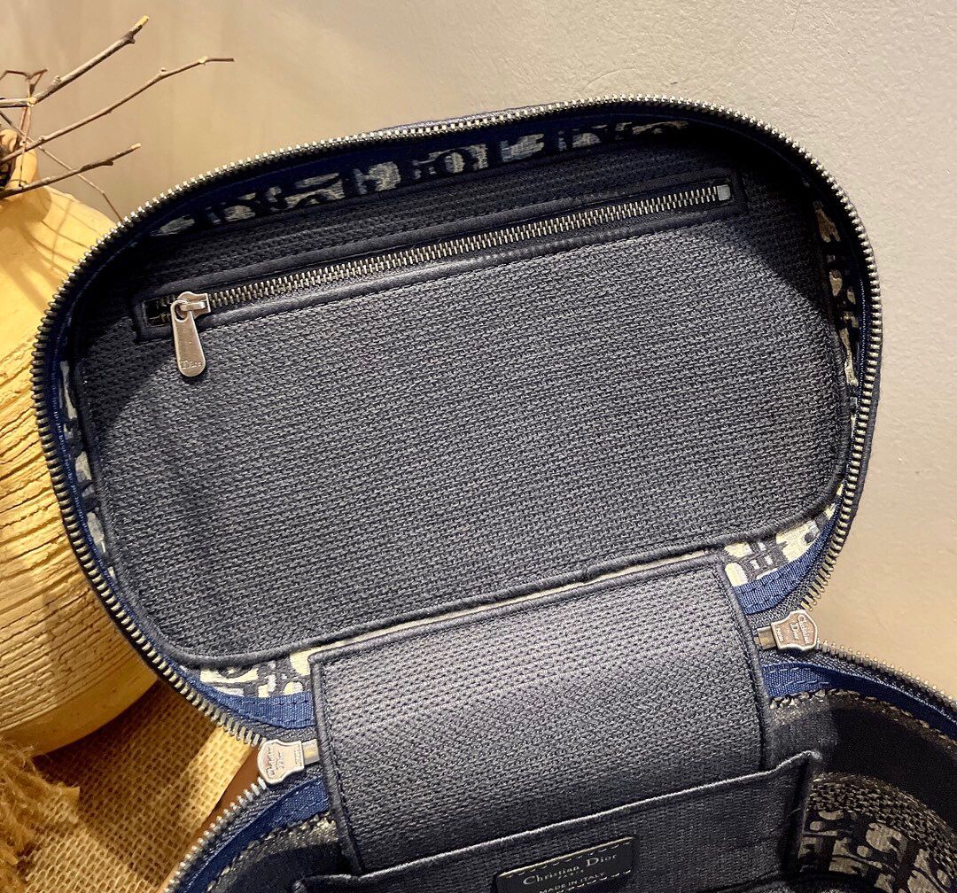 [TOP] Christian Dior Travel Oblique Vanity Case - Blue